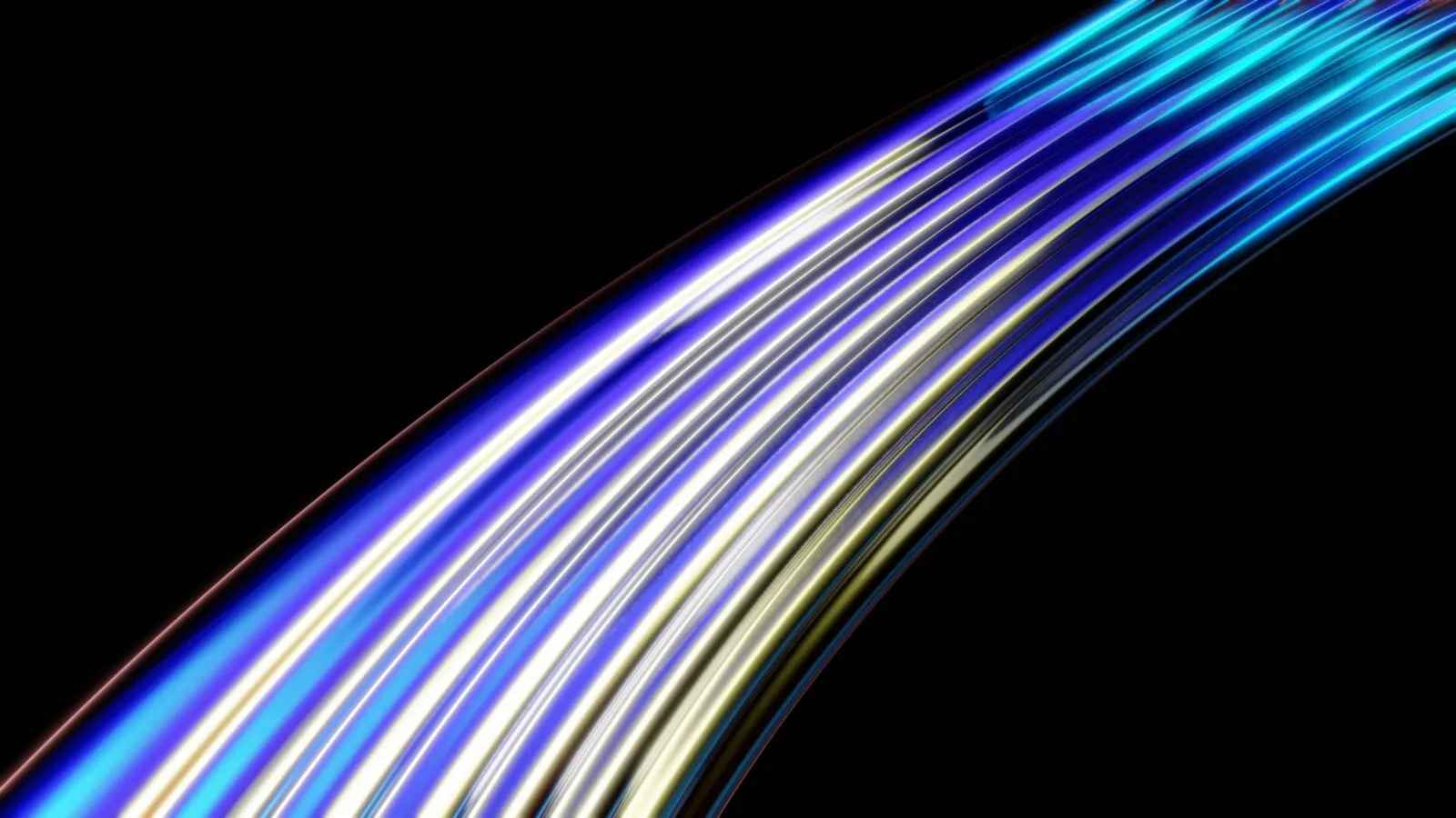 Dâre abstracte de lumină albastră și violet pe fundal negru